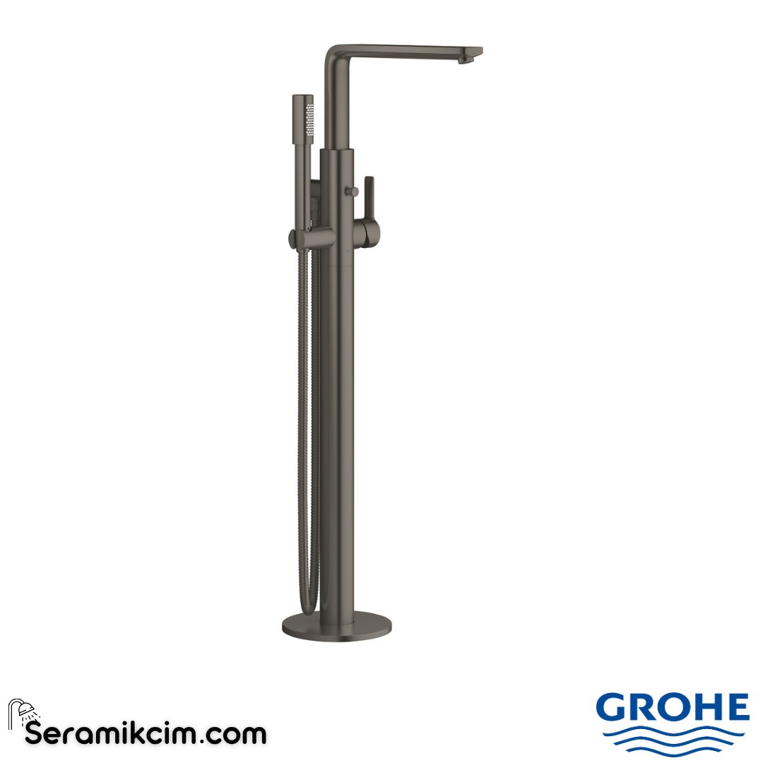 Grohe Lineare Yerden Küvet Bataryası (Sıva Üstü Grubu), Fırçalı Sert Grafit 23792AL1 - 23792AL1