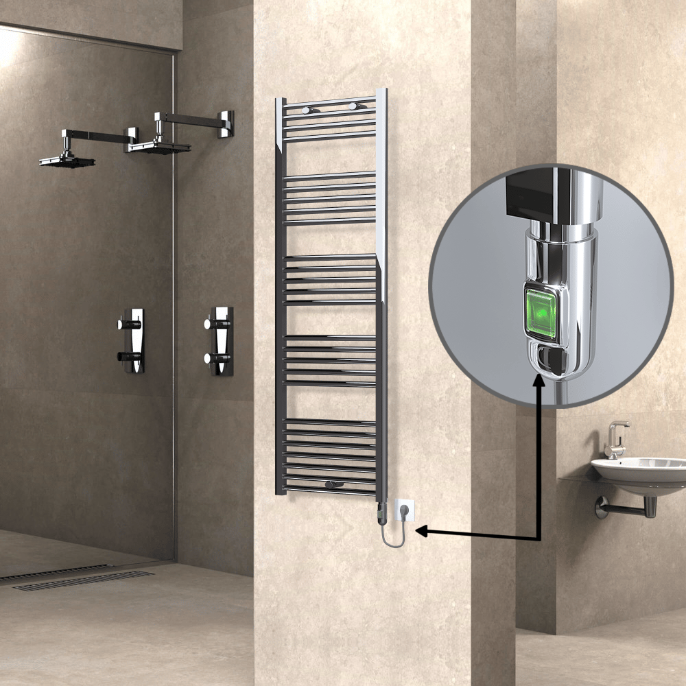 HAITI Elektrikli Havlupan 500x1500 Düz Krom (On/Off Düğmeli) 600W