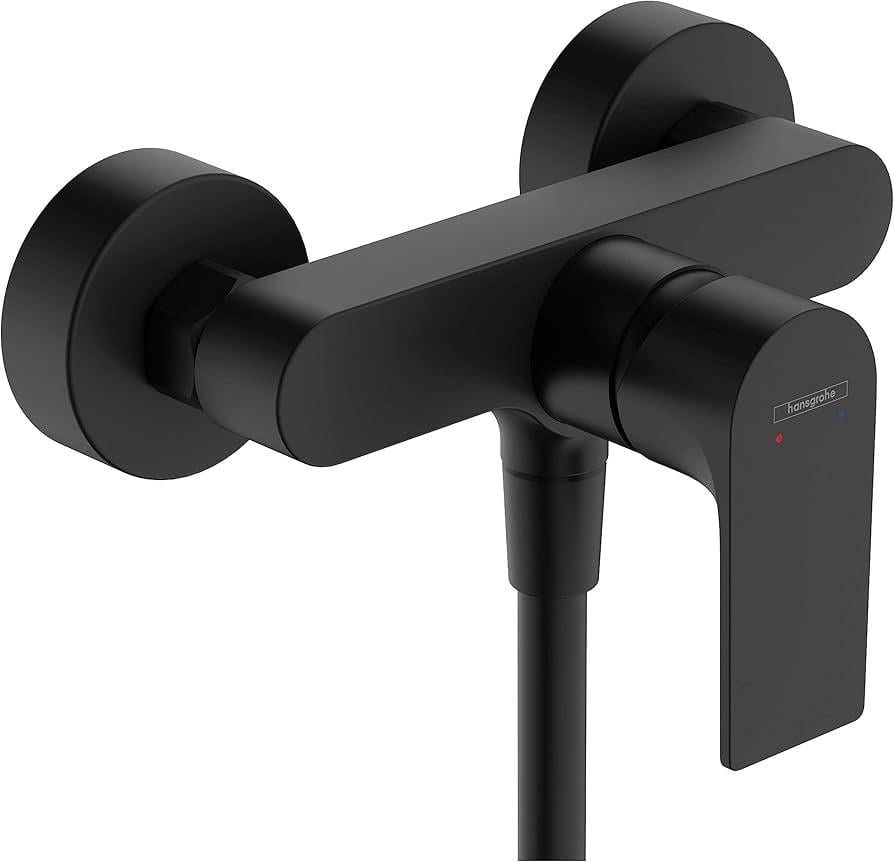 Hansgrohe Rebris E Tek Kollu Duş Bataryası Aplike Satin Siyah 72650670