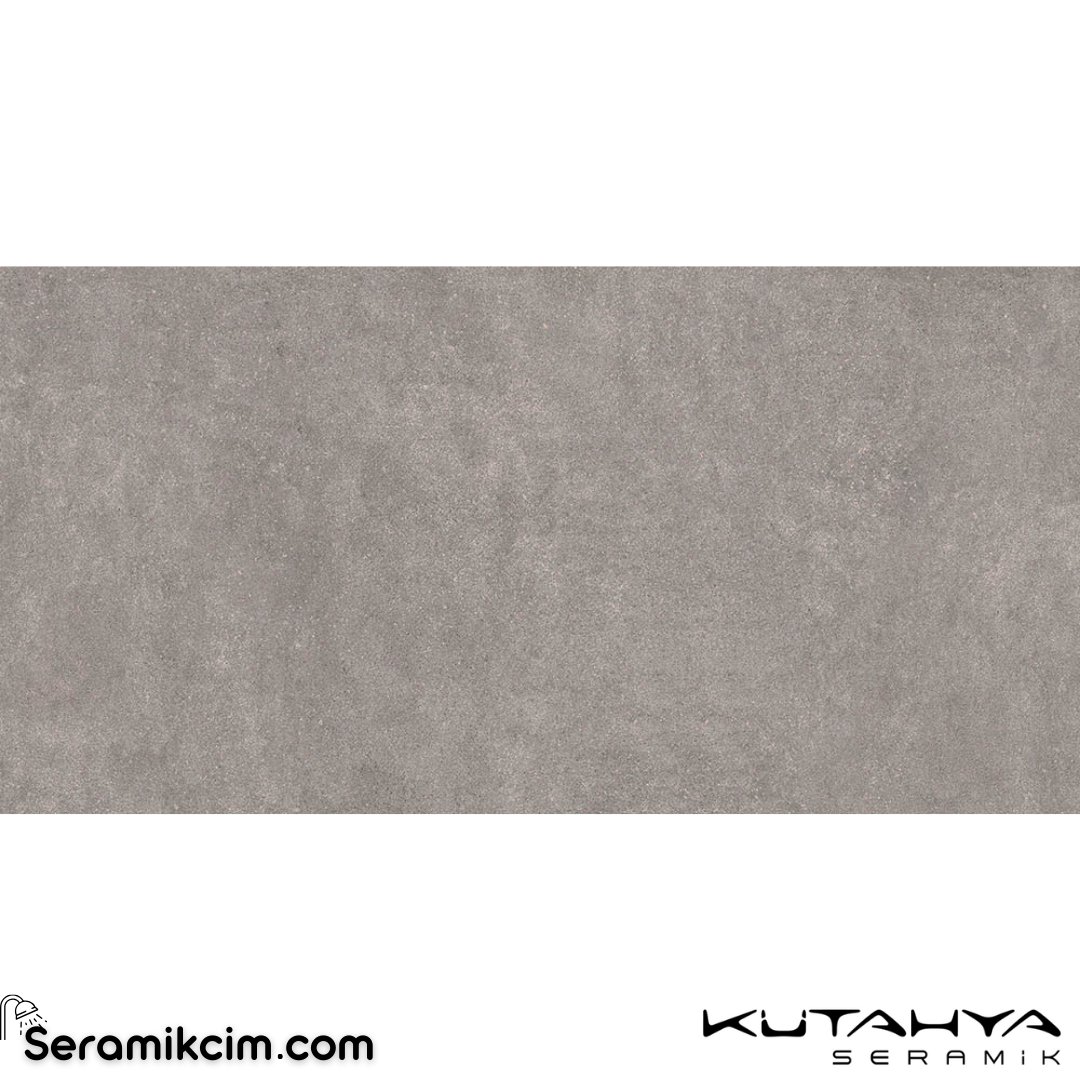 koh　1206060 Kütahya Seramik 60x120 infinity Koyu Gri Rektifiye 1. Kalite