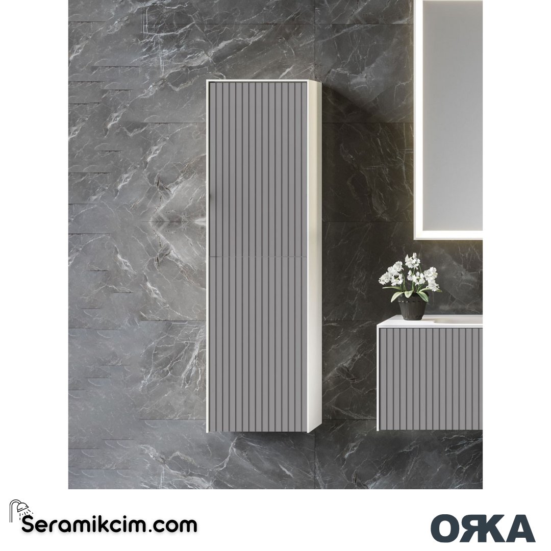 Orka Cube 40cm Boy Dolabı (Sağ-Sol) Mat Vizon