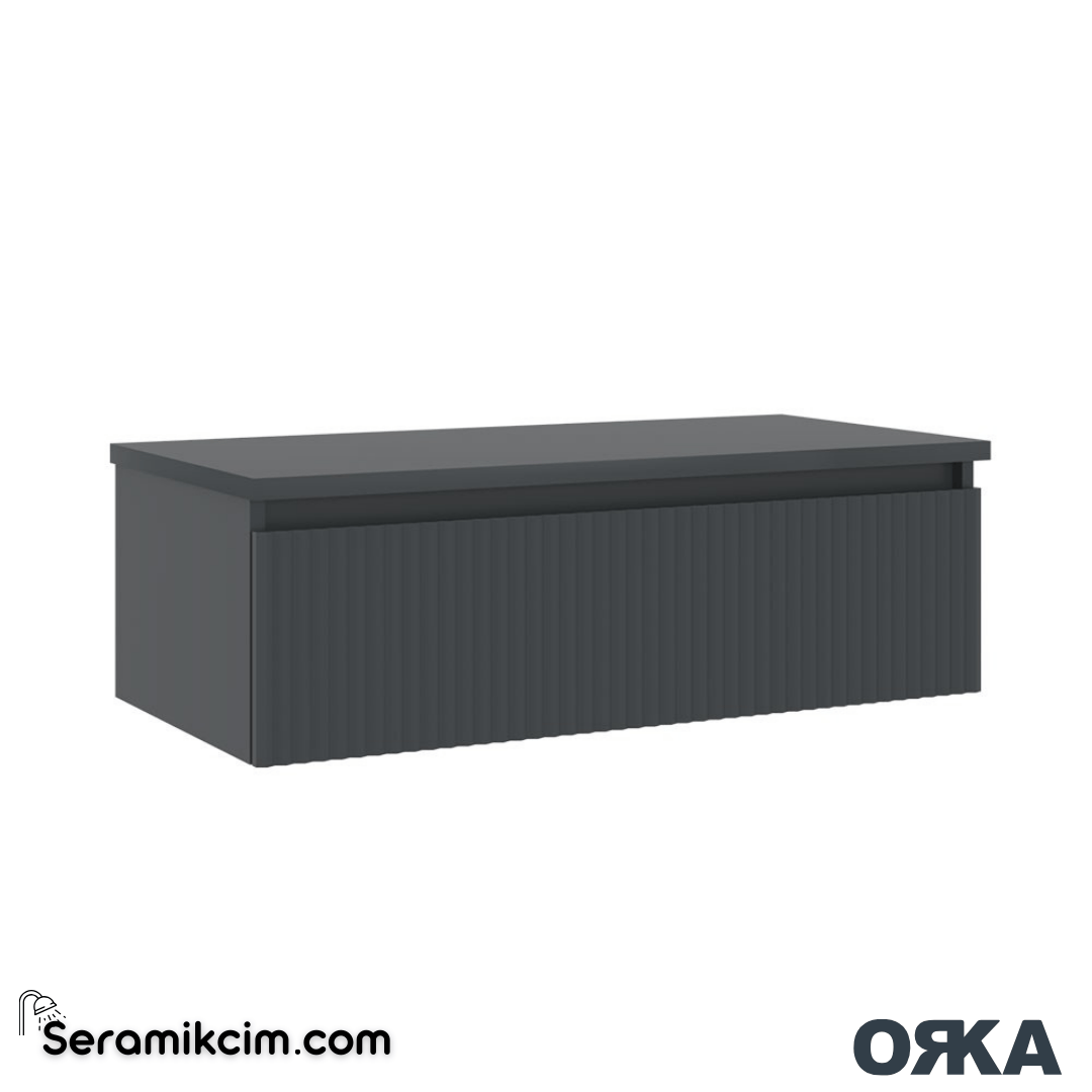 Orka Lentia 100cm Alt Yan Modül Konsol Mat Antrasit - ORK.BYD1246