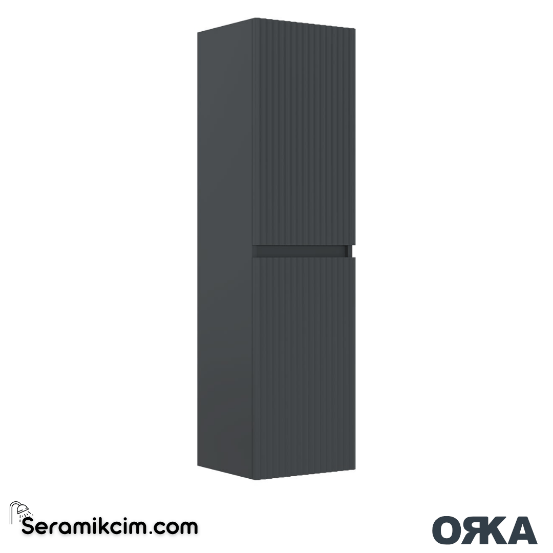 Orka Lentia 40cm Boy Dolabı (Sağ-Sol) Mat Antrasit - ORK.BYD1110