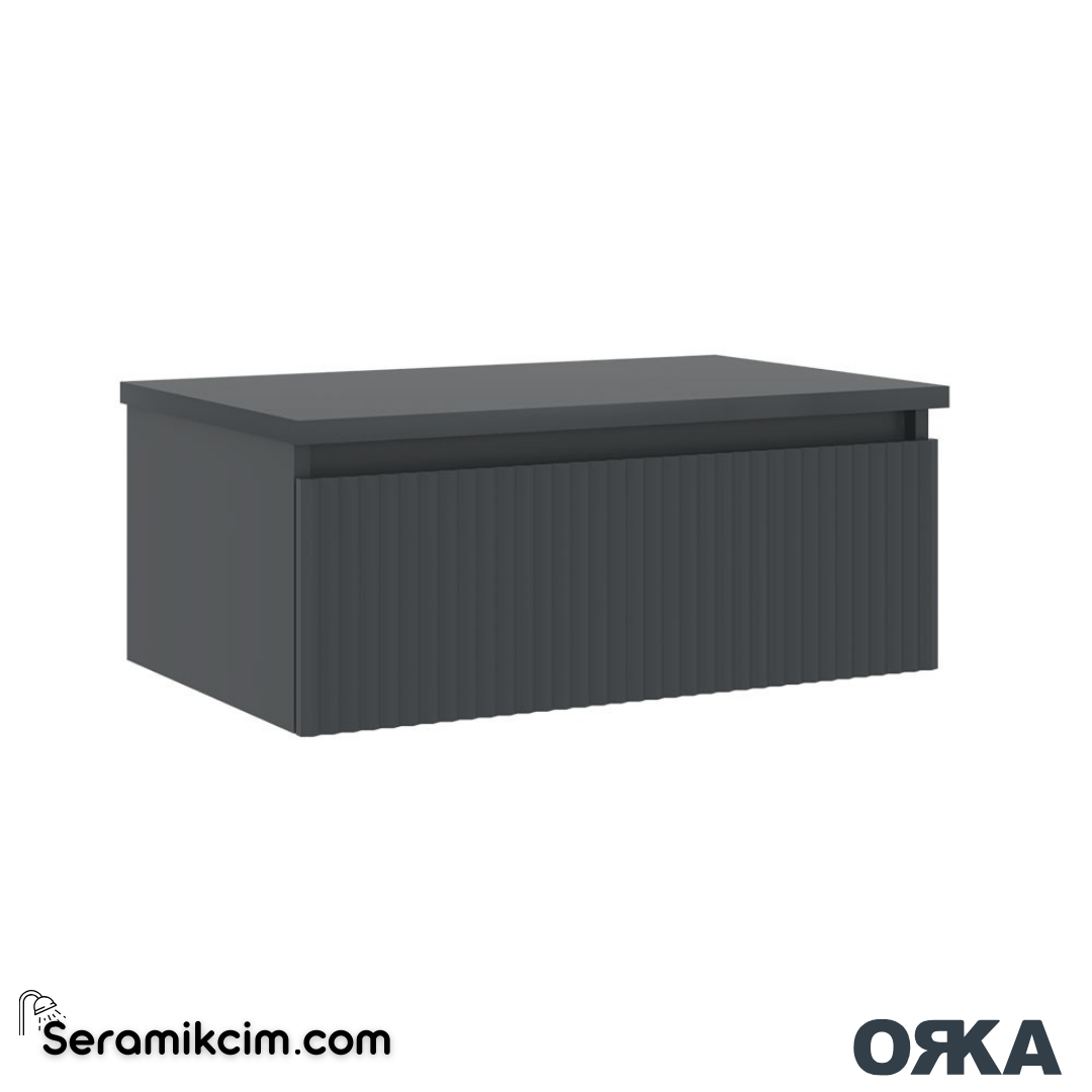 Orka Lentia 80cm Alt Yan Modül Konsol Mat Antrasit - ORK.BYD1241
