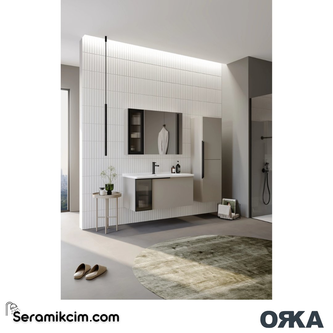 Orka Pure 40cm Boy Dolabı (Sağ-Sol) Mat Vizon