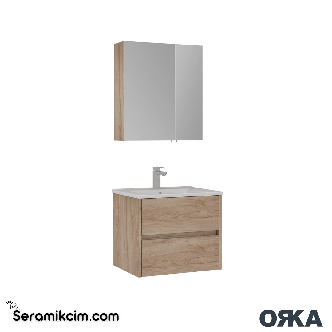 Orka Side 65cm Çekmeceli Banyo Dolabı Set Legnano - ORK225.65.04.TKM