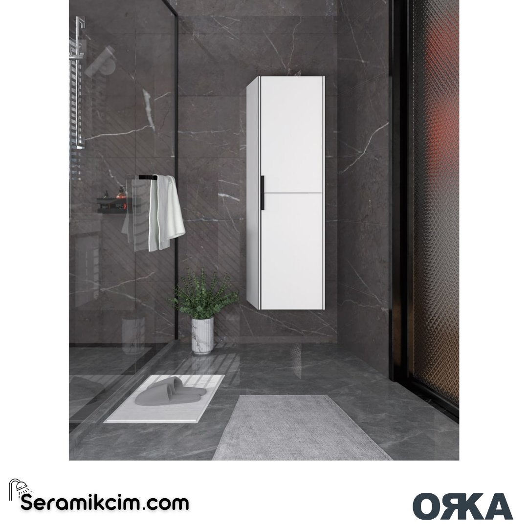 Orka Trio 35cm Boy Dolabı (Sağ-Sol) Beyaz - ORK.BYD1201