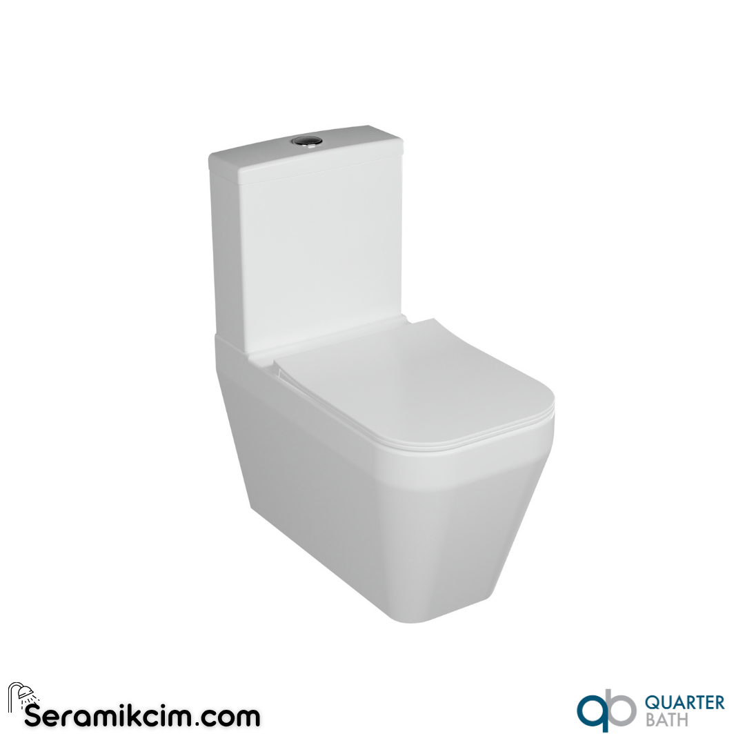 Quarter Bath Cross Grand Duvara Sıfır Takım Klozet Beyaz - 70CG06001