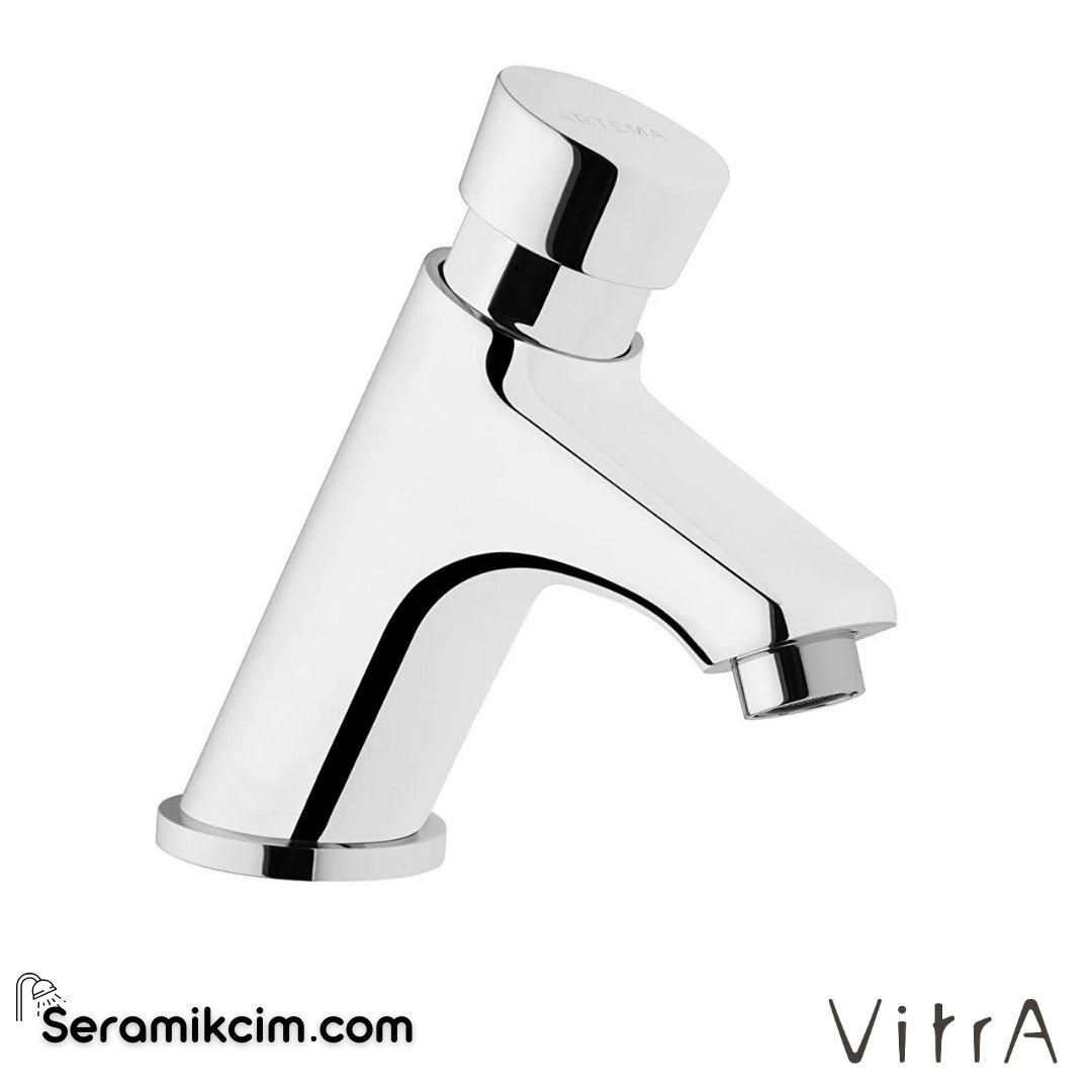 Vitra Aquatouch Zaman Ayarlı Lavabo Bataryası Krom A47059STA