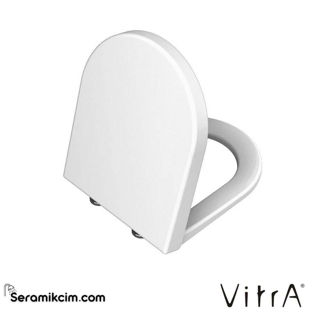 VitrA Klozet Kapağı Duroplast, Üstten Sıkmalı Yavaş Kapanır, Metal Menteşeli, Beyaz 72-003-309 - 72-003-309