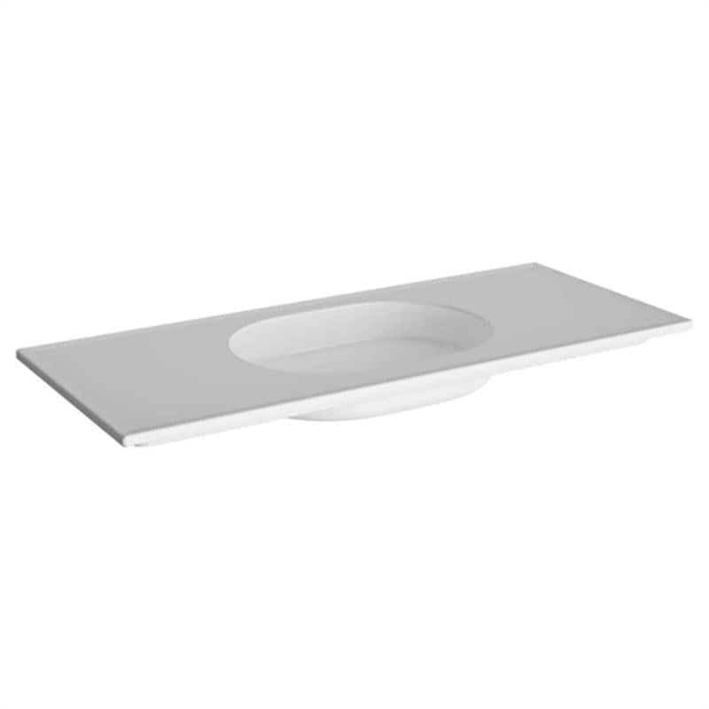 Vitra Memoria Etajerli Lavabo 150X51 Cm Armatür Deliksiz, Su Taşma Deliksiz, Clean, Beyaz