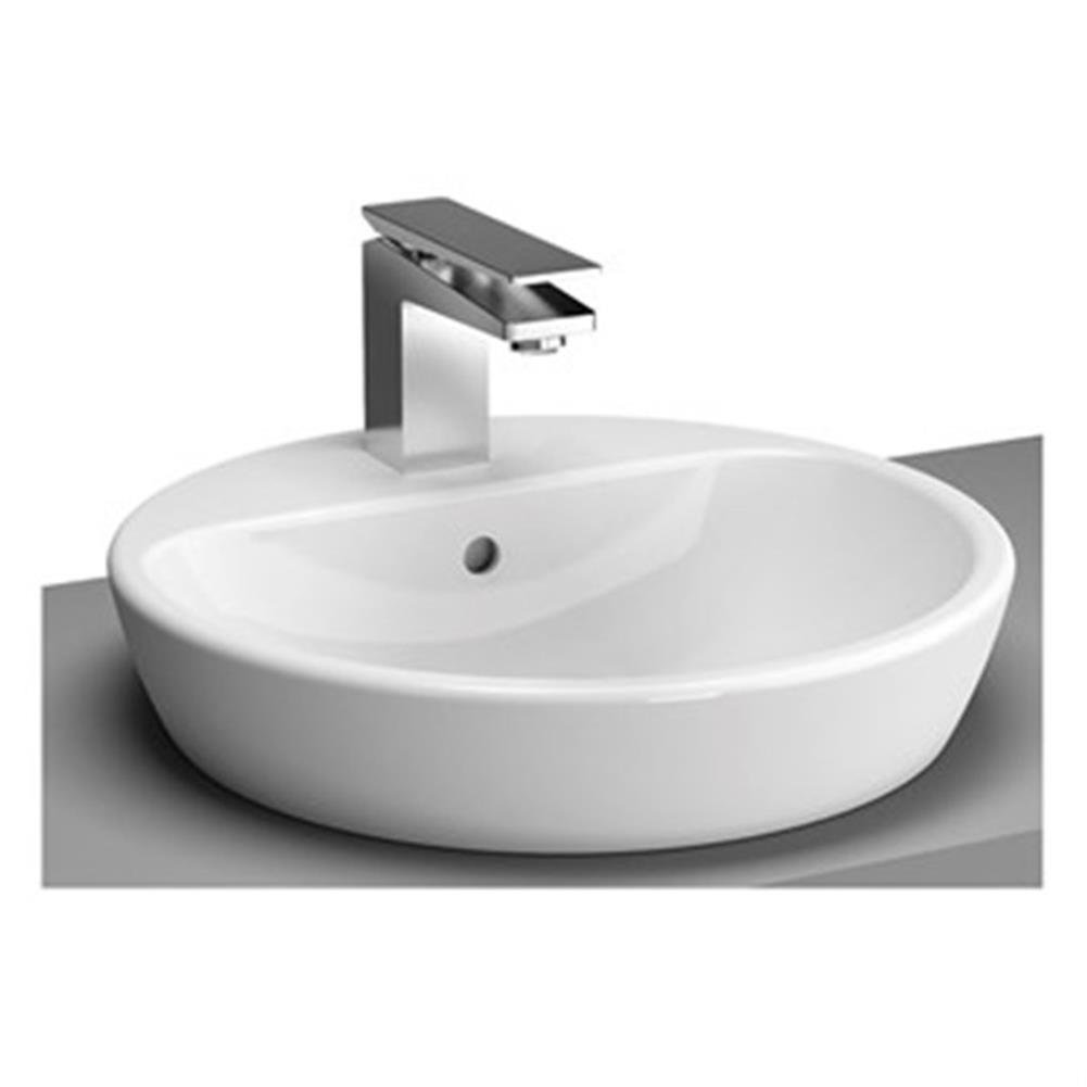 VitrA Metropole Çanak Lavabo Yuvarlak, Kompakt, 45x45 cm Tek Armatür Delikli, Su Taşma Delikli, Beyaz