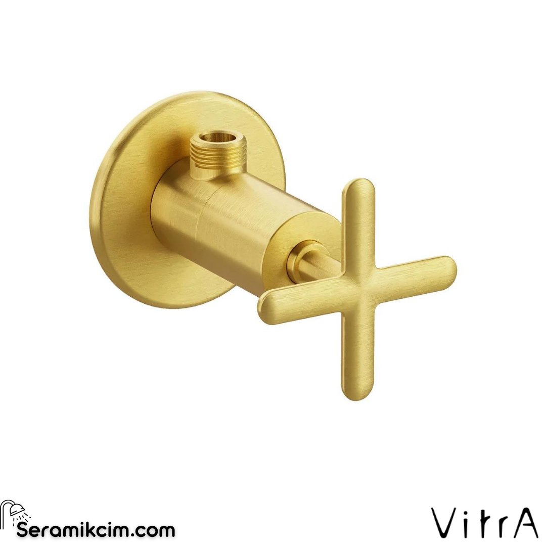 Vitra Origin Classic Ara Musluk, Fırçalı Altın