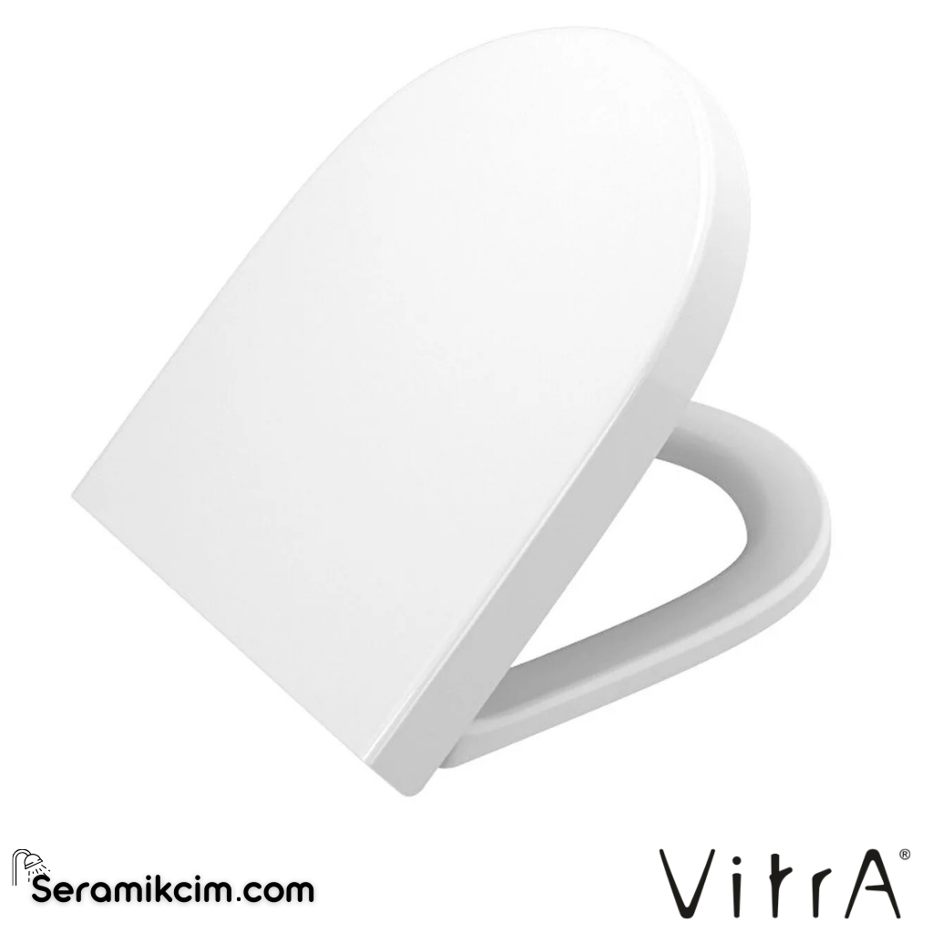 VitrA Sento Klozet Kapağı Duroplast, Üstten Sıkmalı Metal Menteşeli, Beyaz 86-003-001
