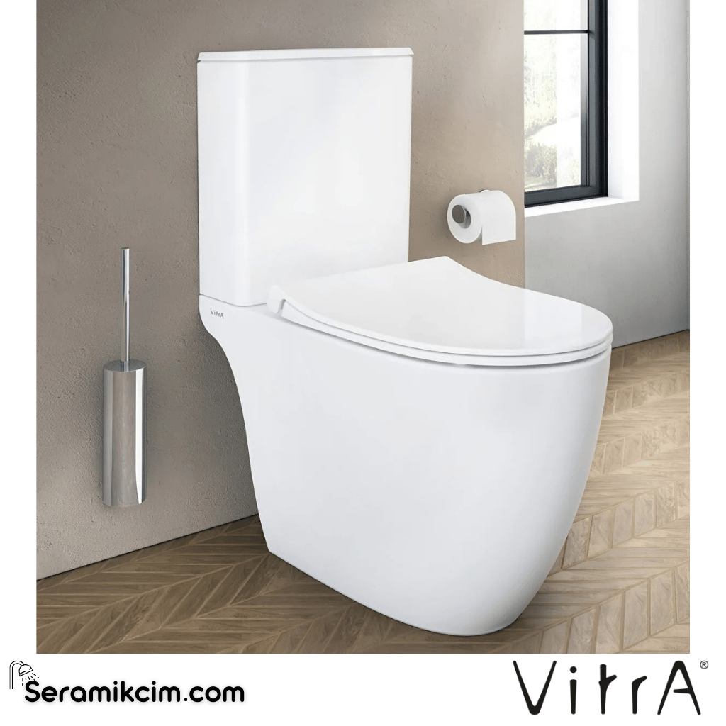 VitrA Sento Klozet Kapağı Slim, Duroplast, Üstten Sıkmalı Yavaş Kapanır, Metal Menteşeli, Beyaz 130-003-009