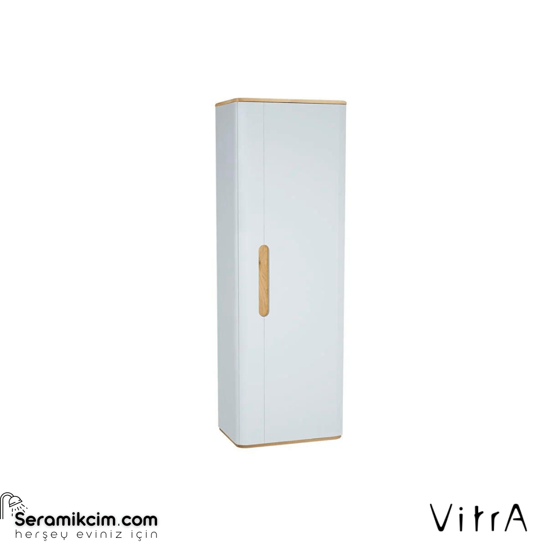 Vitra Sento Temizlik Gereçleri Boy Dolabı, 55 Cm, Mat Beyaz, Sağ