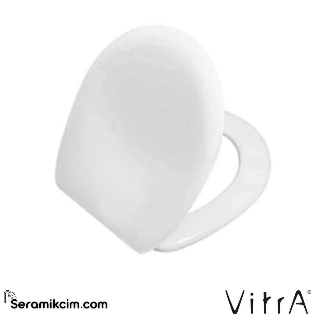 VitrA Universal Klozet Kapağı Duroplast, Üstten Sıkmalı Yavaş Kapanır, Kolay Sök-Tak, Metal Menteşeli, Beyaz 84-003R009