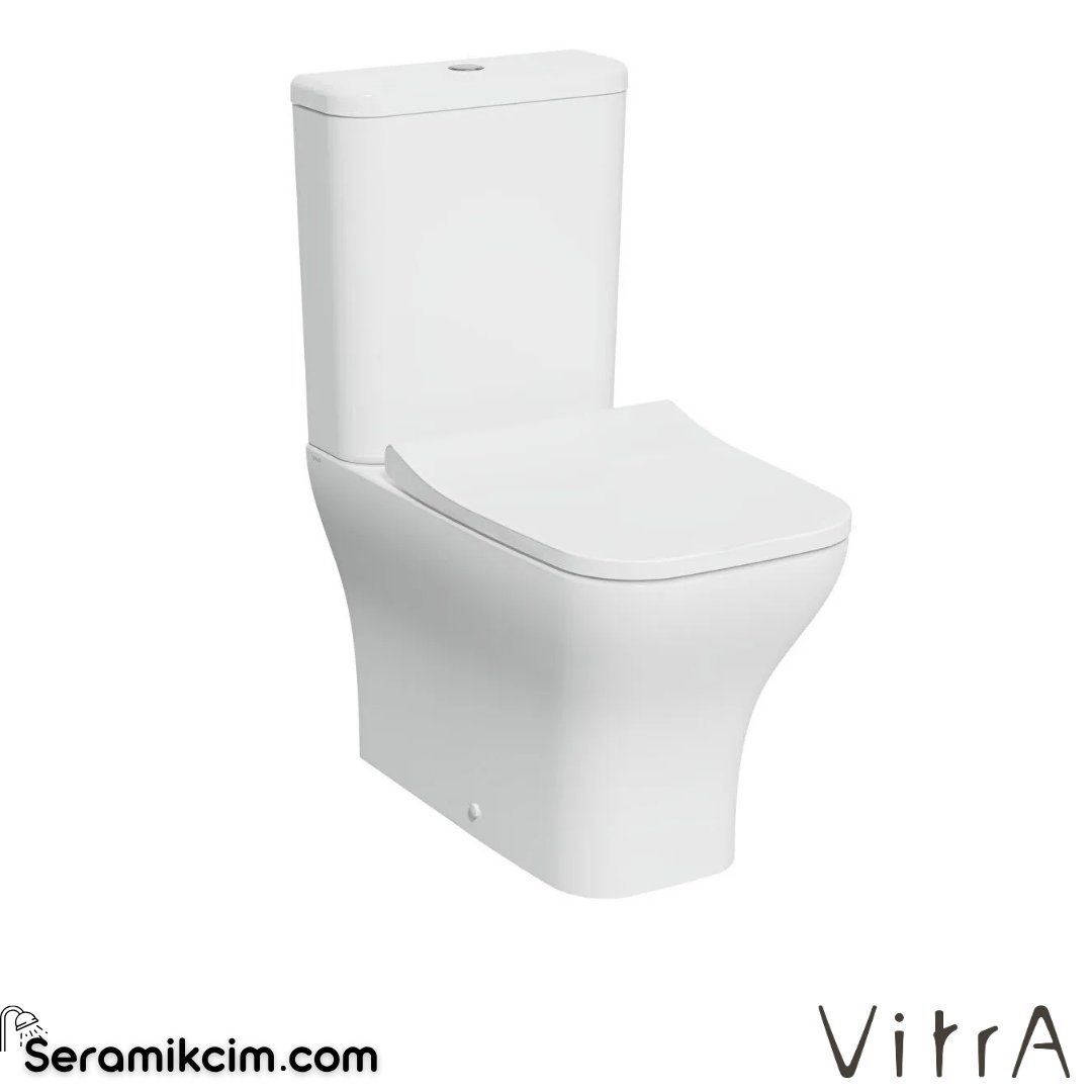 VitrA Zentrum Takım Klozet SmoothFlush, Duvara Tam Dayalı, 61 cm Taharet Borulu, Beyaz 7783L003-0092