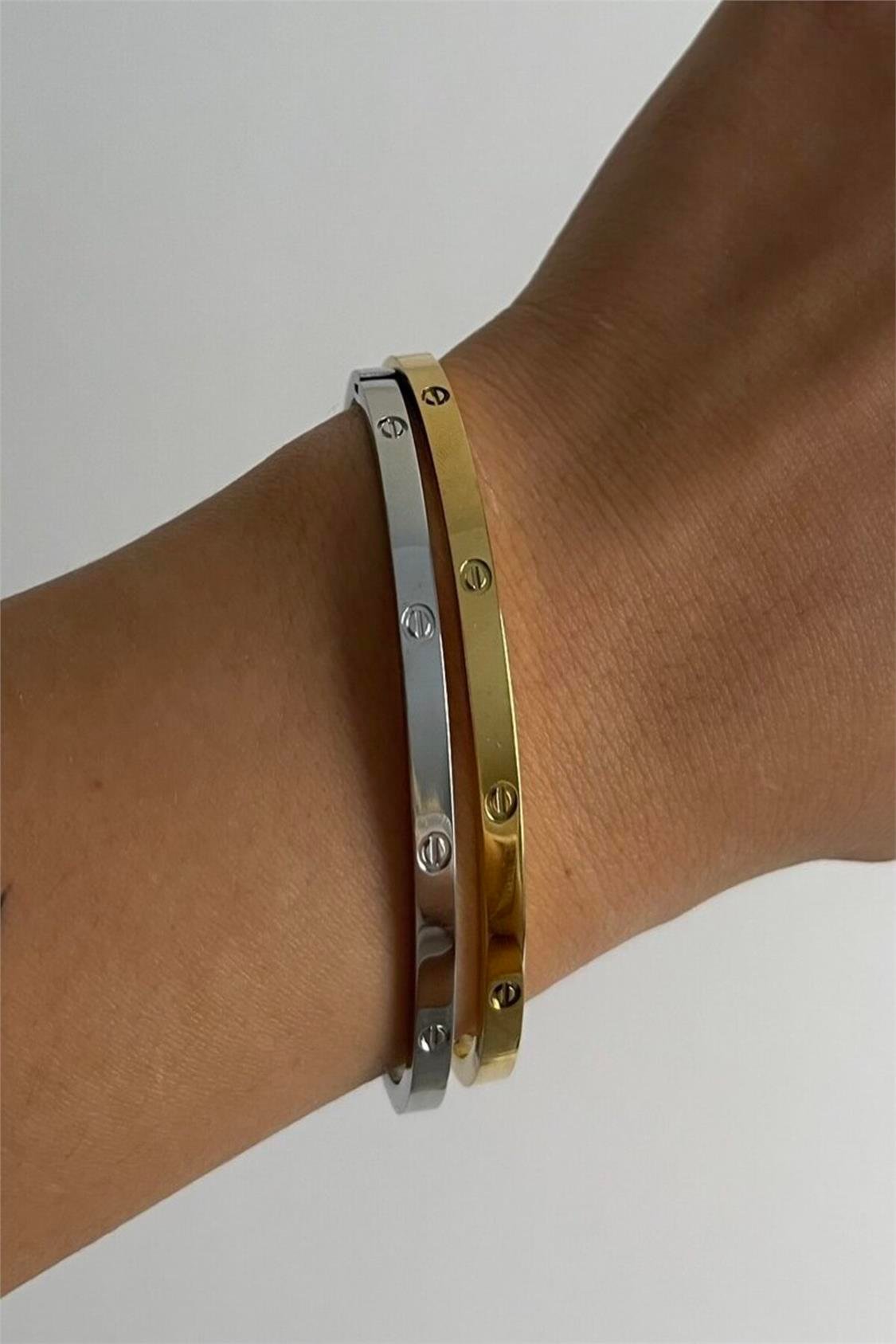 Çelik İnce Cartier Kelepçe 
