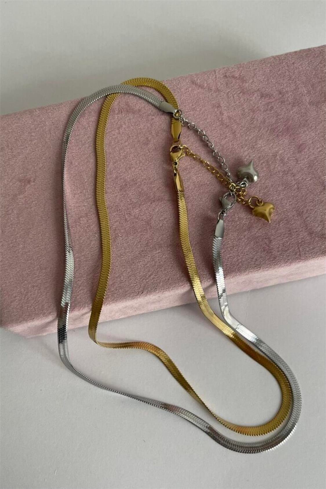 Çelik İtalyan Zincir Kolye (45Cm)