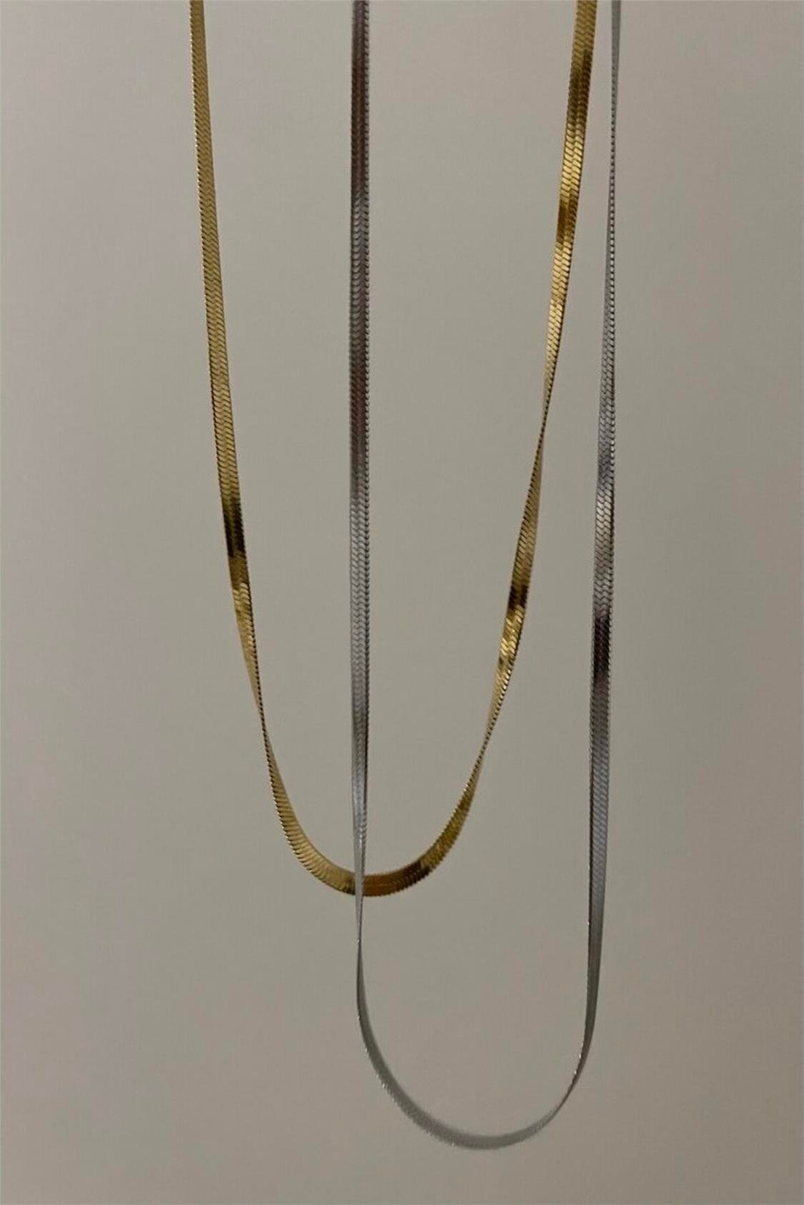 Uzun Çelik İtalyan Zincir Kolye (60Cm)