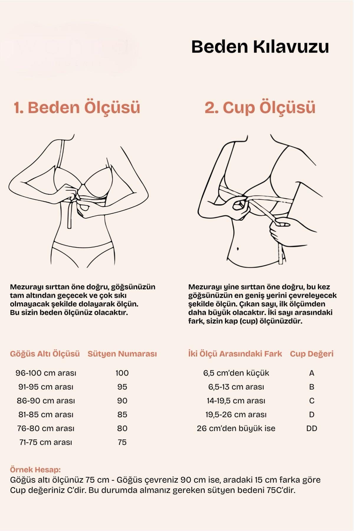 Lacivert Çiçek Nakışlı Saten Detaylı Balenli Sütyen