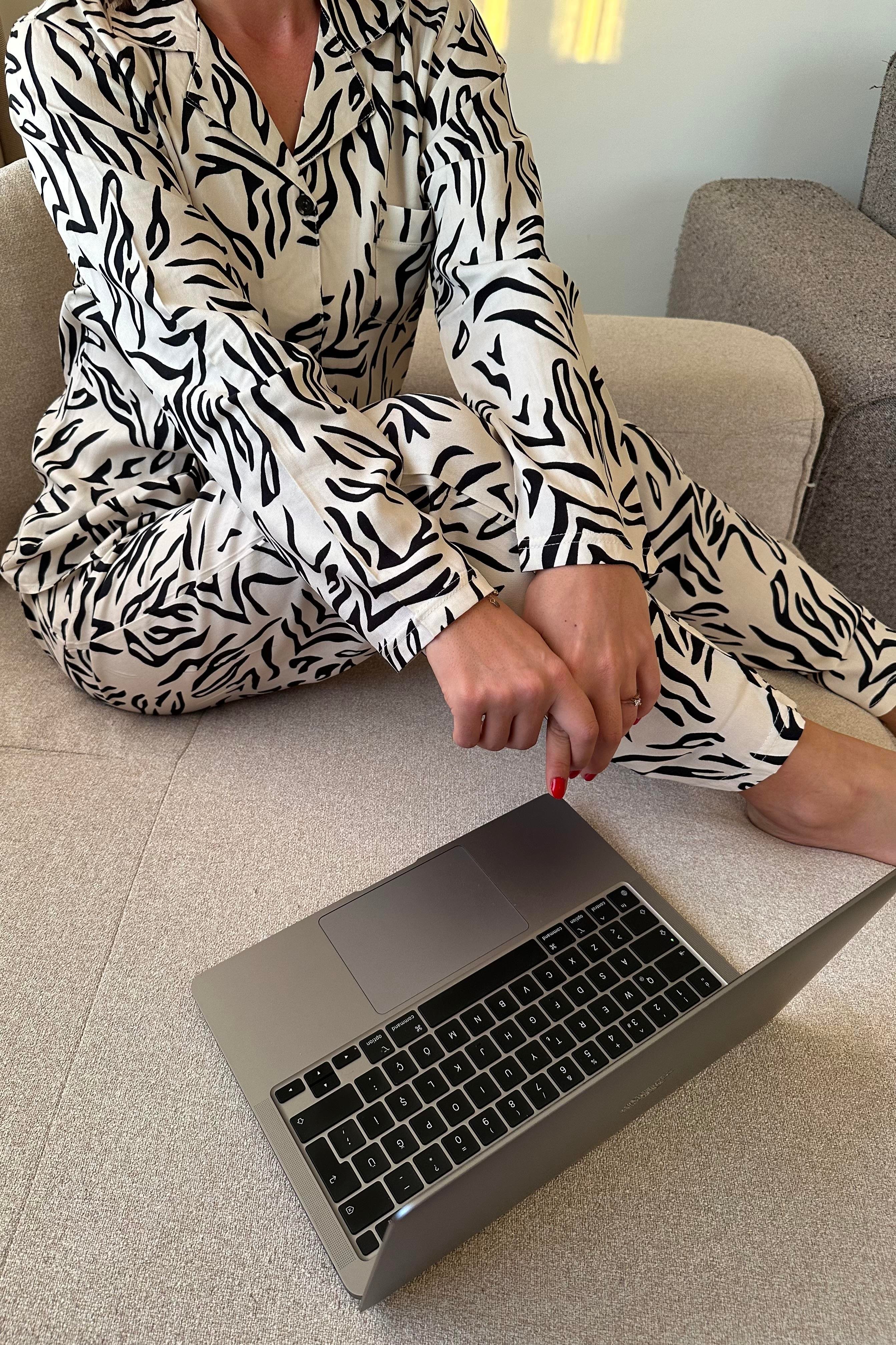 Zebra Desen Pijama Takımı