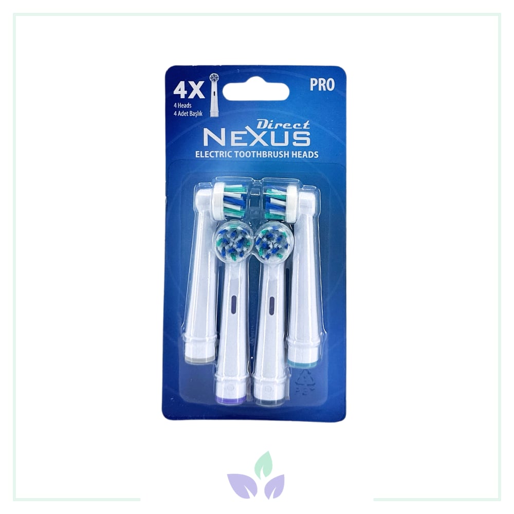 Direct Nexus Elektrikli Diş Fırçası Yedek Başlık 4'lü - Güçlü ve Etkili  Temizlik İçin Yedek Başlıklar