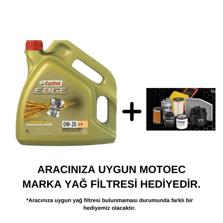 Castrol Edge 0W/20 LL IV 4lt Motor Yağı+Filtre
