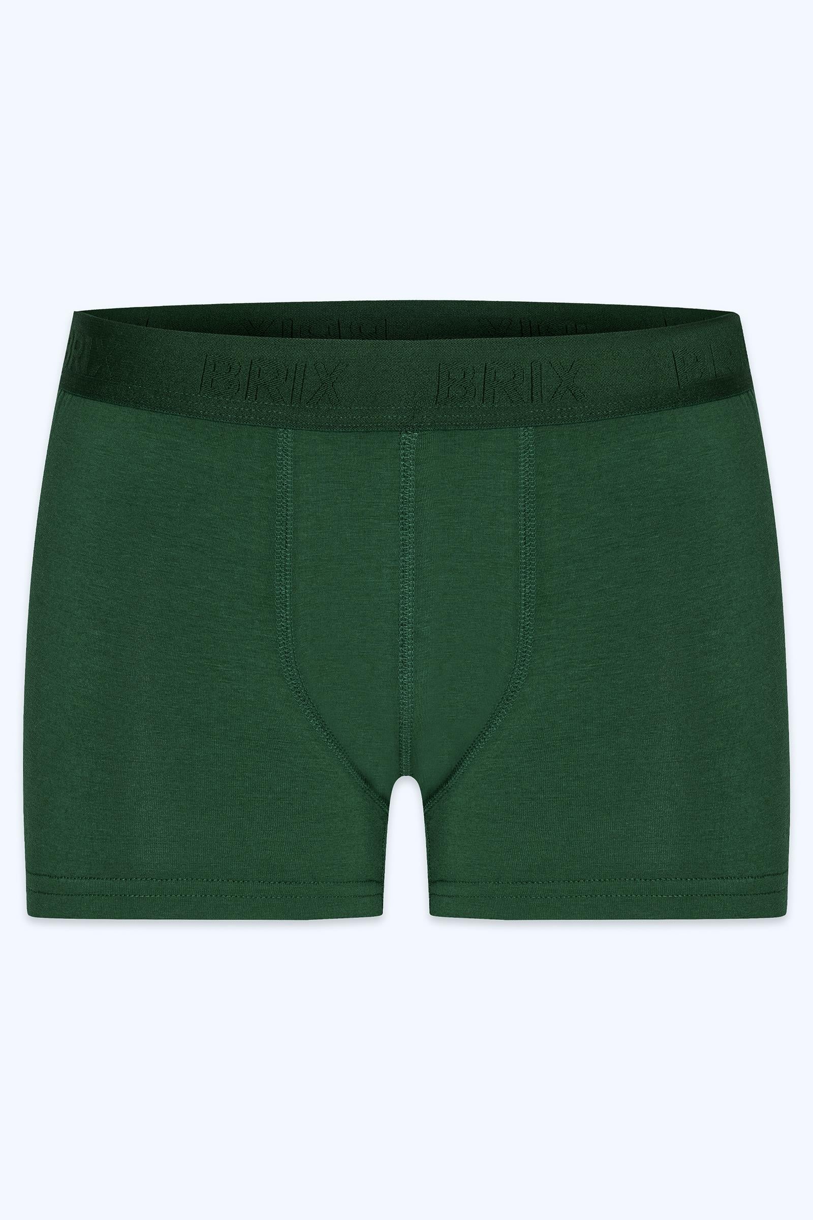 Brix 2104 Erkek 3'Lü Yeşil Renk Boxer