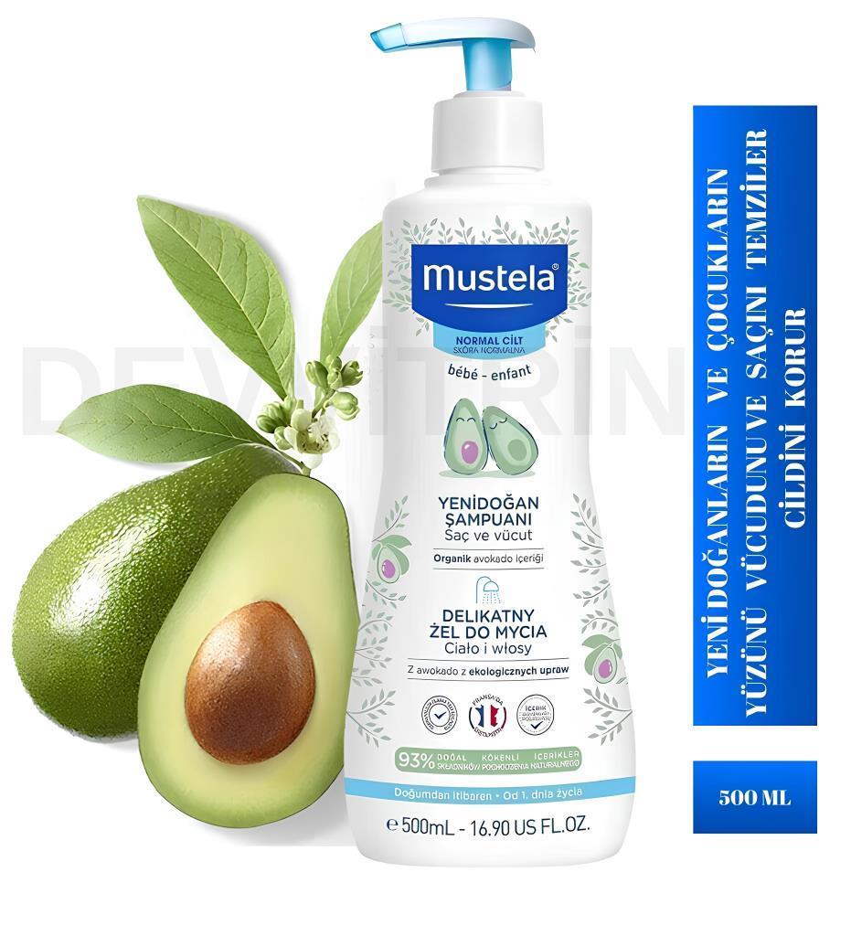 Mustela Gentle Cleansing Şampuan 500 ml (Yenidoğan Saç ve Vücüt Şampuan)3504105035792Bebek  Bakım ÜrünleriMustela