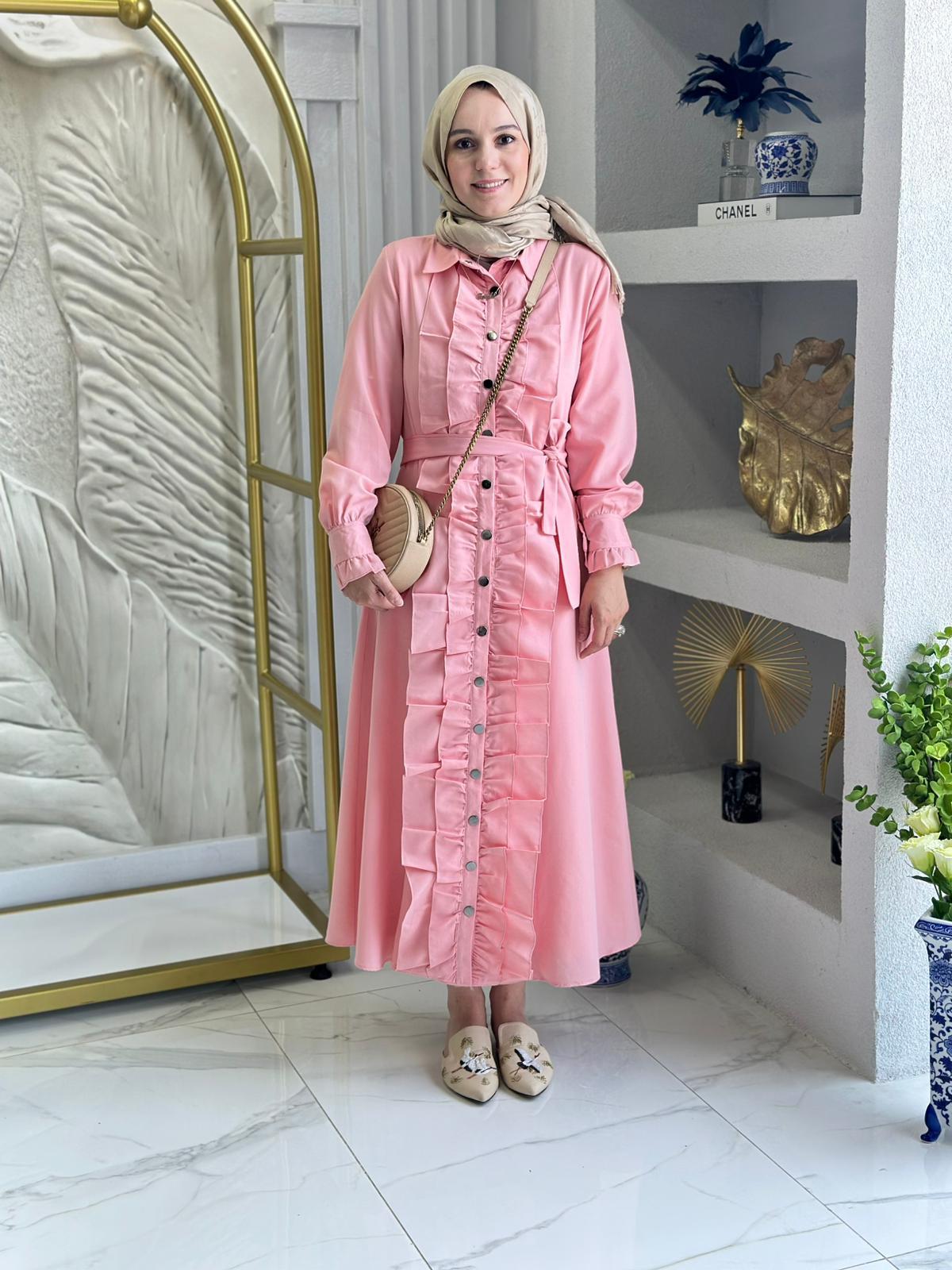 Pastel Fırfır Elbise