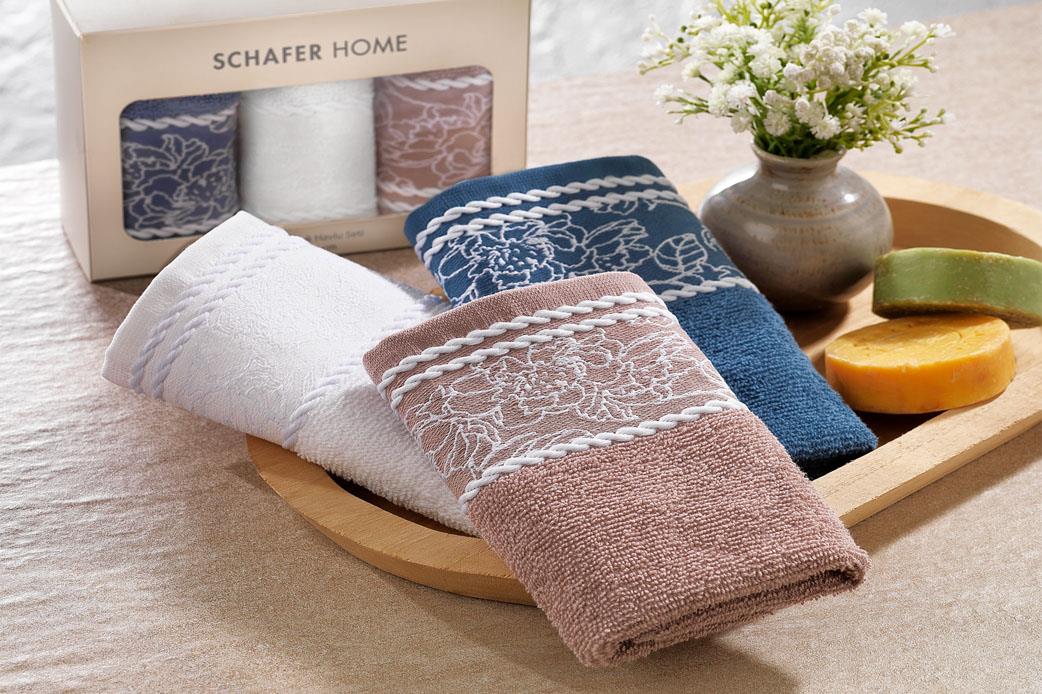 Schafer Home Lace 30x50 Havlu Seti 3 Parça-Asorti