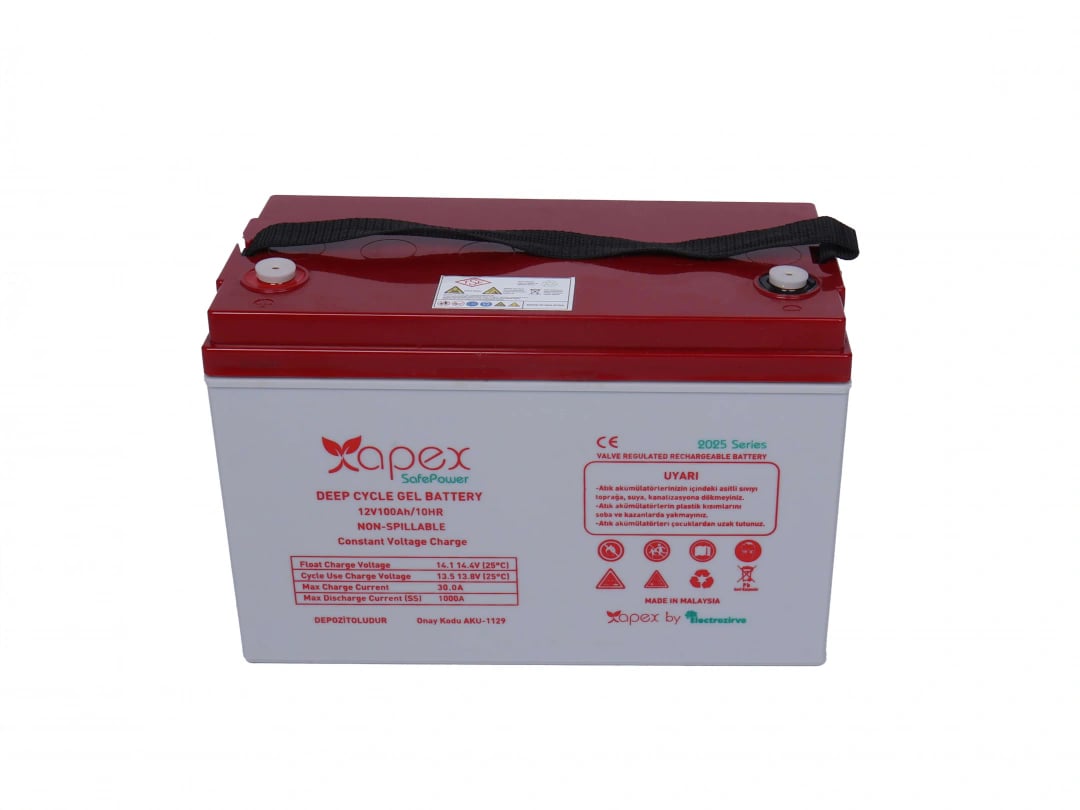 APEX GE100-12 Safepower 12V 100Ah Jel Akü