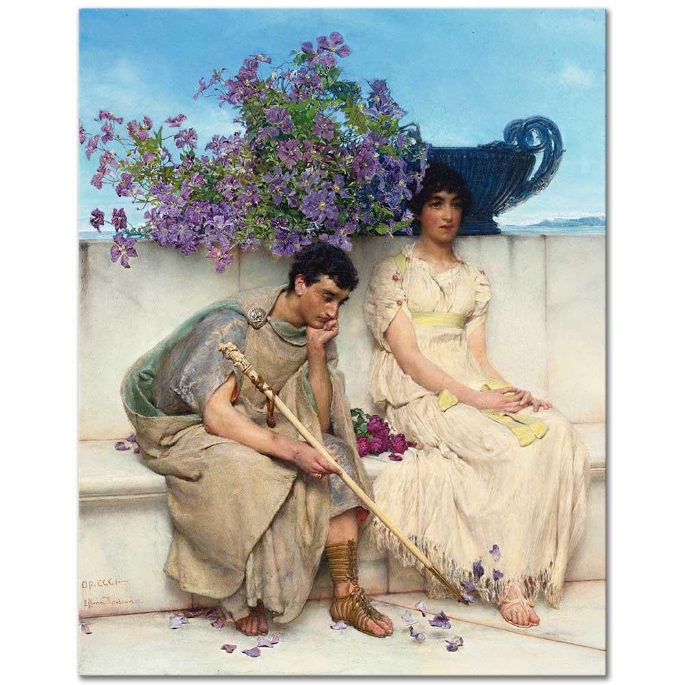 アート・デザイン・音楽 SIR LAWRENCE ALMA TADEMA Sir Lawrence Alma Tadema Anlamlı Sessizlik Kanvas Tablo CANVASTAR ®