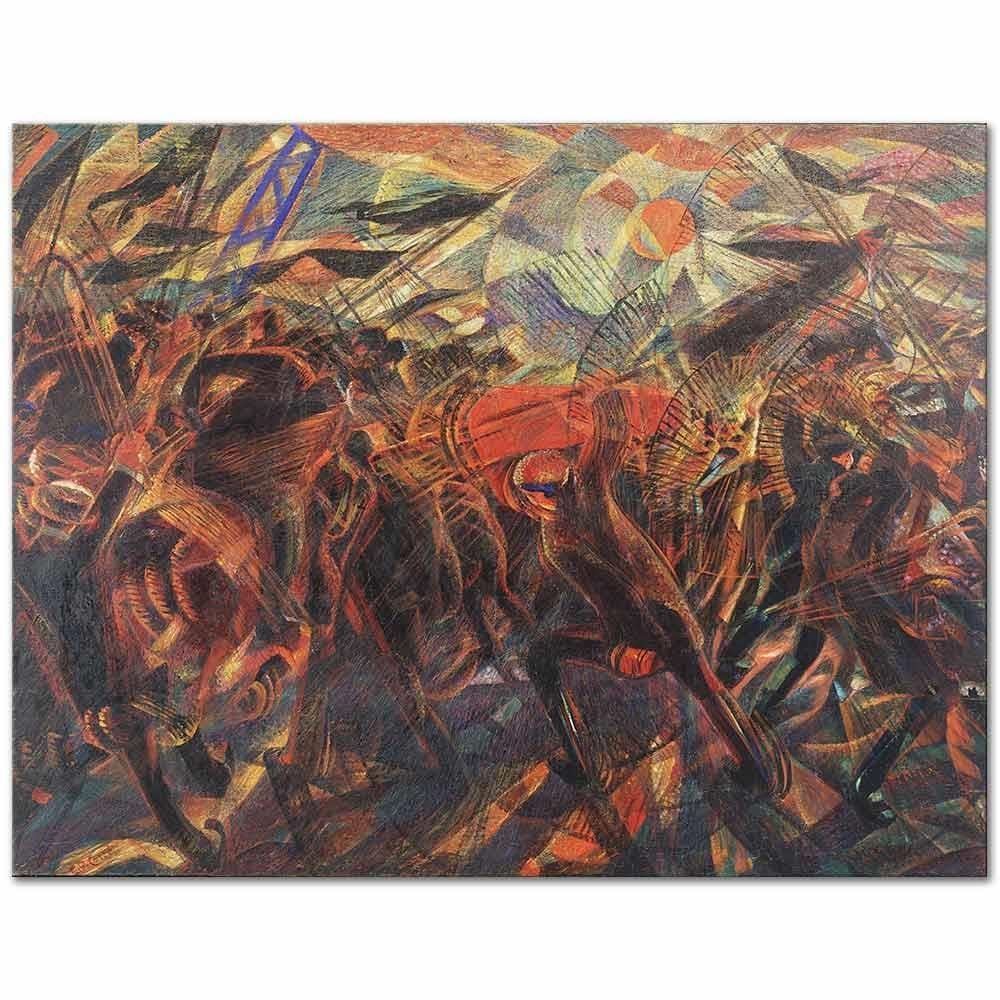 Funeral of the Anarchist Galli by Carlo Carra as Art Print