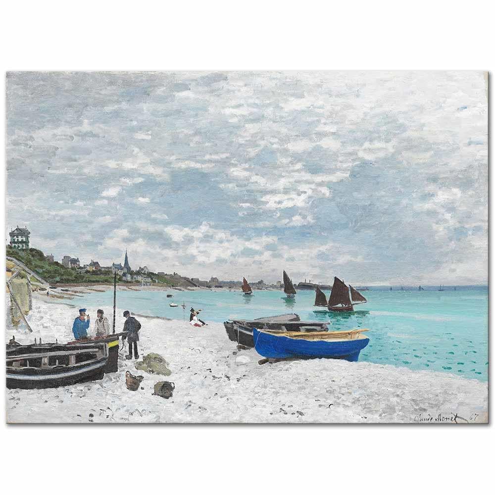 The Beach at Sainte Adresse by Claude Monet as Art Print | CANVASTAR ®