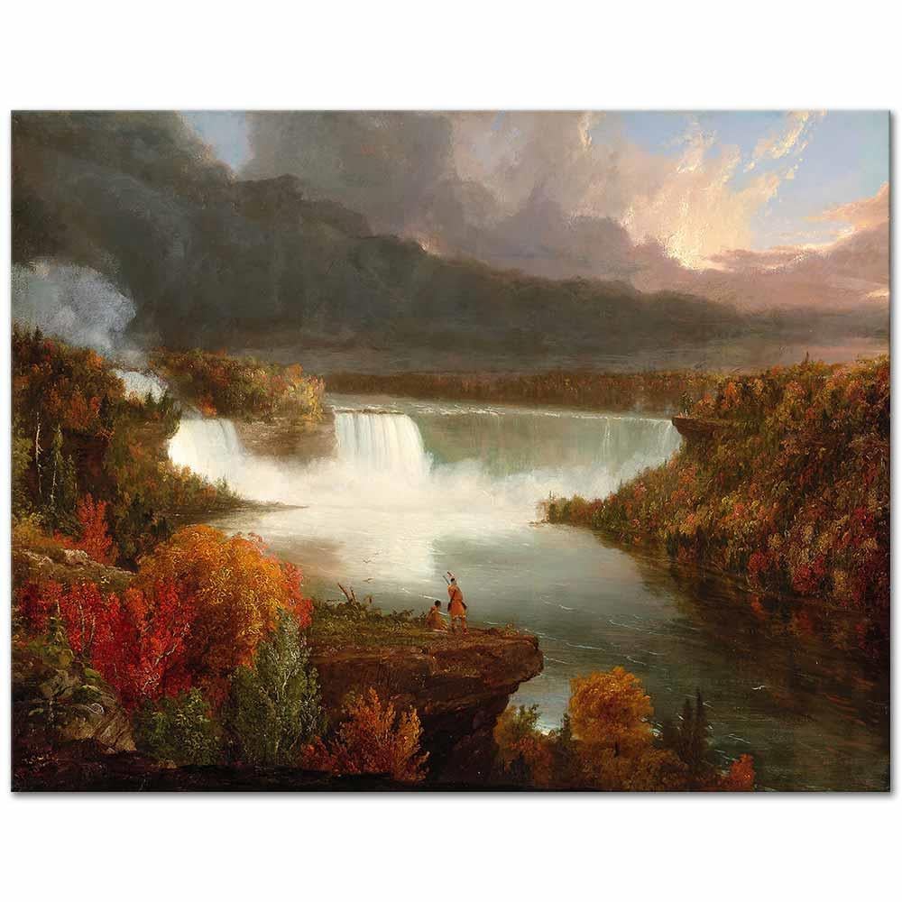 Thomas Cole Niagara Şelalesi Manzarası Kanvas Tablo | CANVASTAR ®