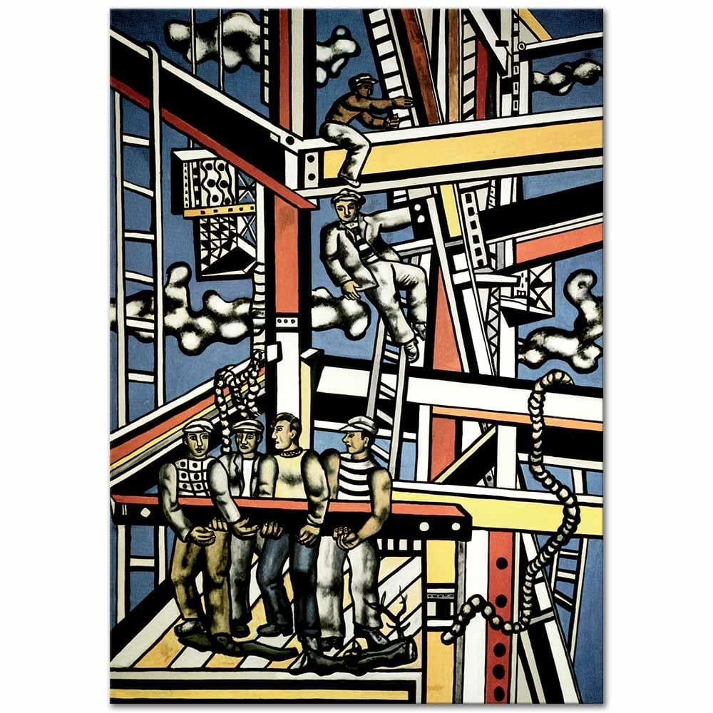 Construction Workers by Fernand Leger Art Print | CANVASTAR ®