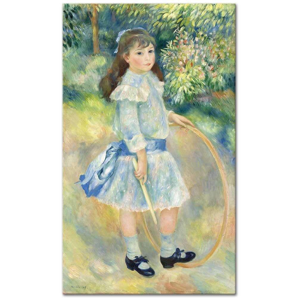 Pierre Auguste Renoir Çemberi ile Kız Kanvas Tablo | CANVASTAR ®