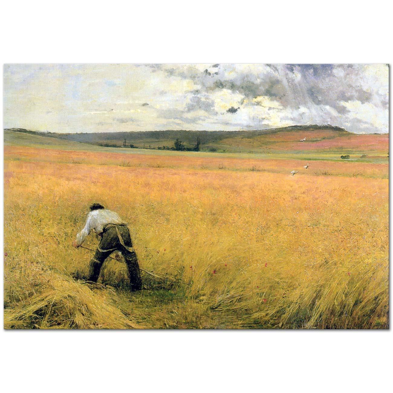 steppe flower nude At Harvest Time by Jules Bastien Lepage as Art Print | CANVASTAR ®