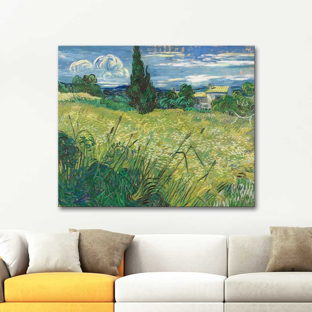 Green Wheat Field with Cypress by Vincent van Gogh as an Art Print