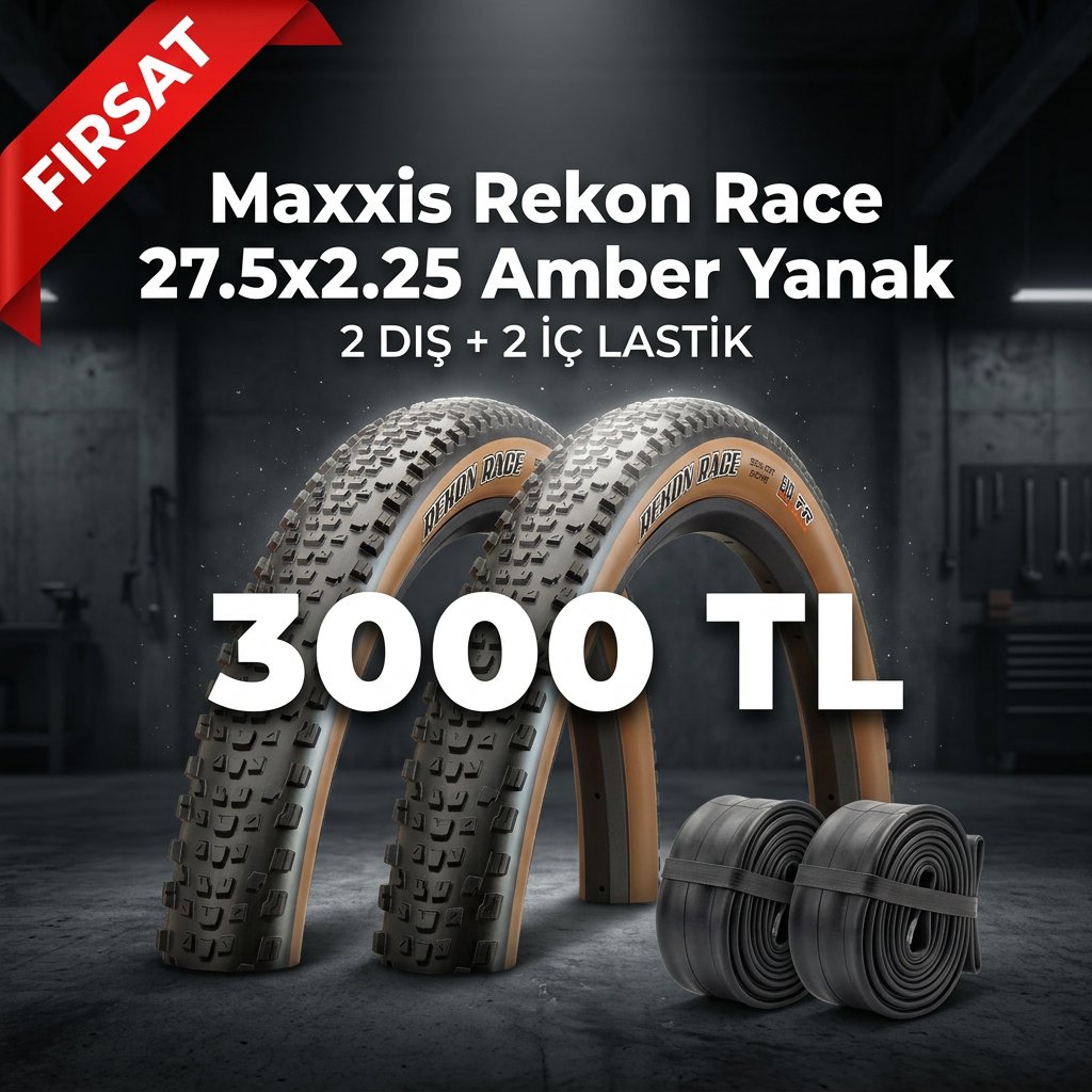 Maxxis Rekon Race 27.5x2.25 Amber Yanak Dış Lastik + İç Lastik