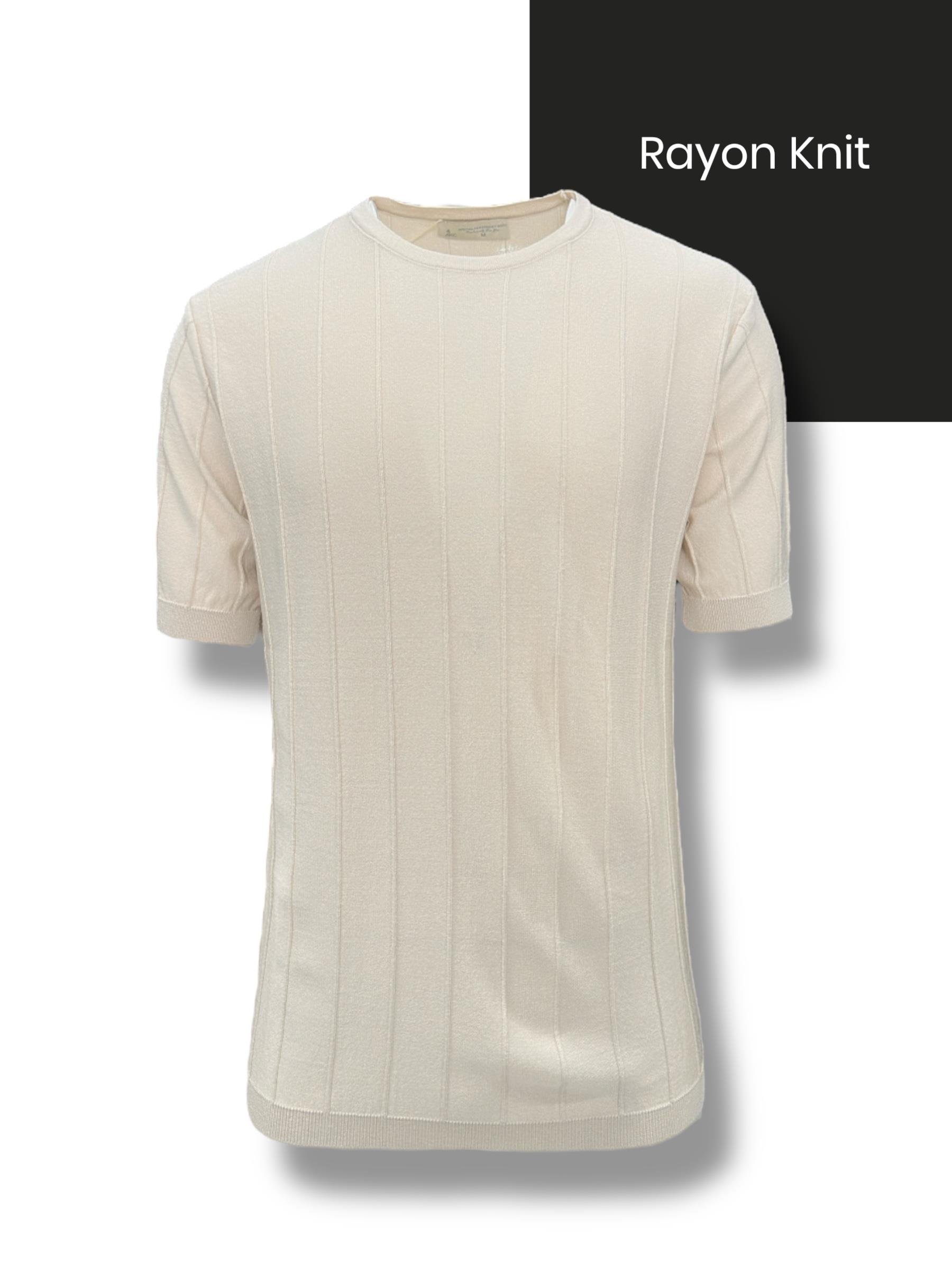 Gölge Çizgili Rayon Triko