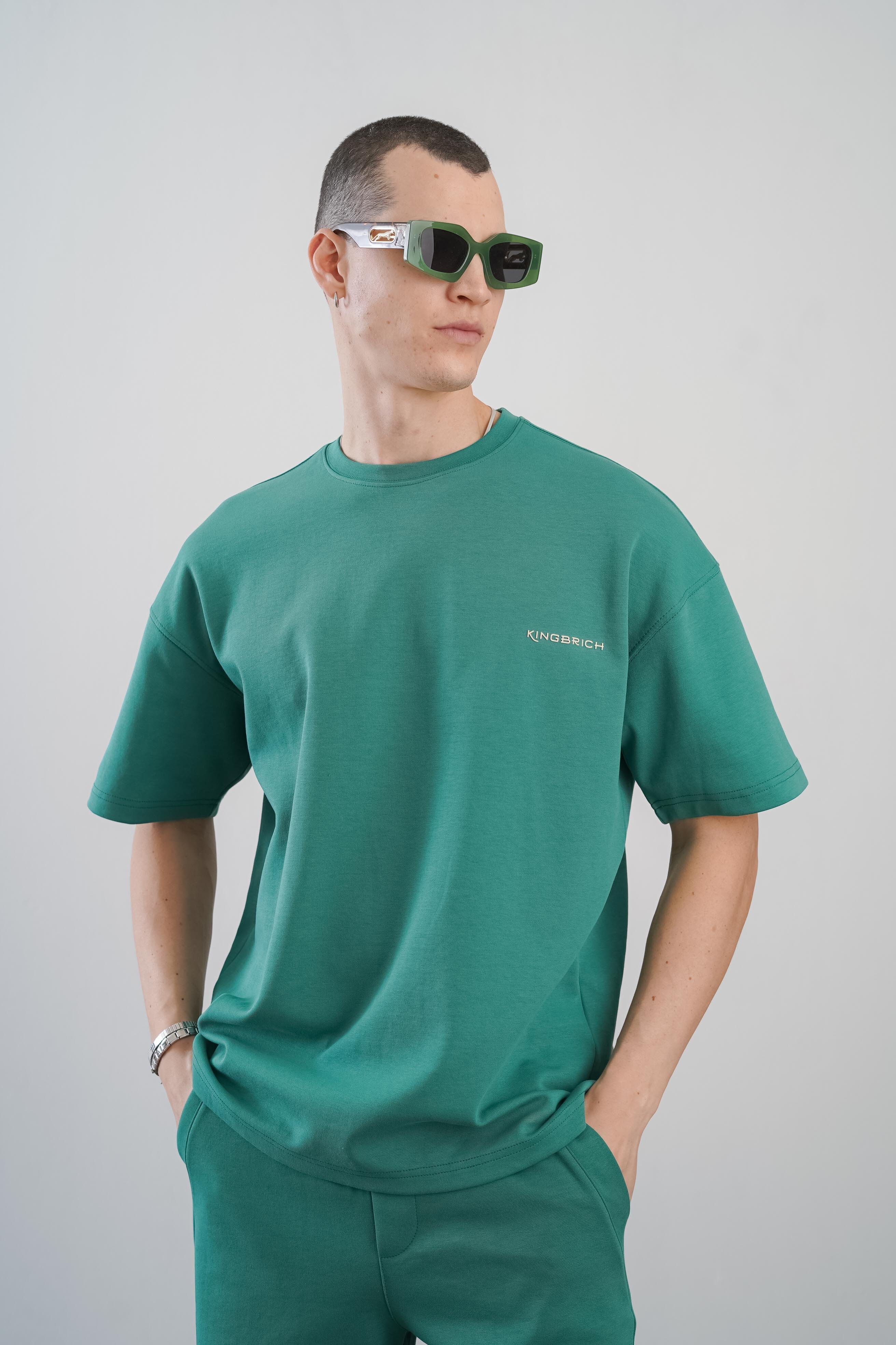 King Brich Baskılı Oversize Kalıp Unisex Şort Takım