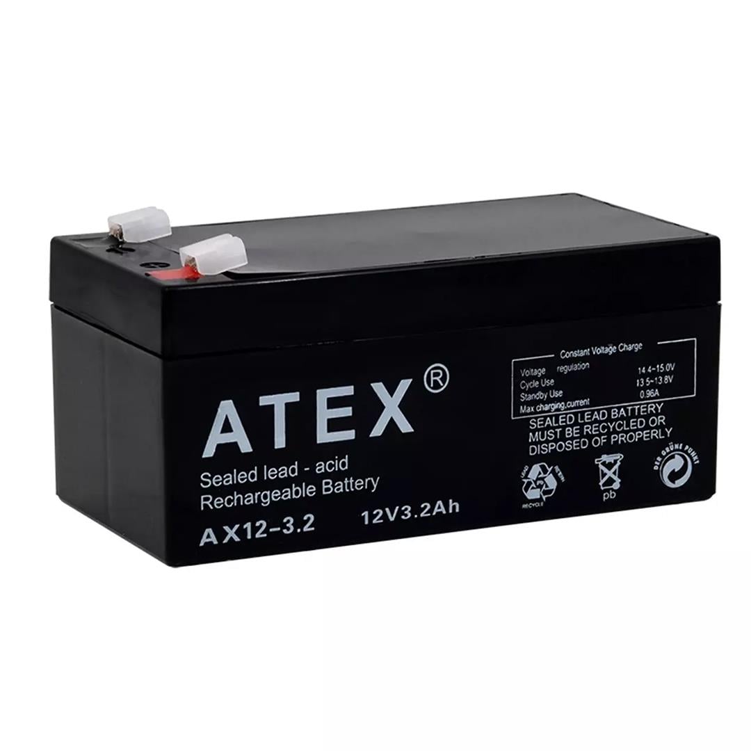 ATEX AX12-3.2 12 Volt - 3.2 Amper Bakımsız Kuru Akü (134x70x60 mm