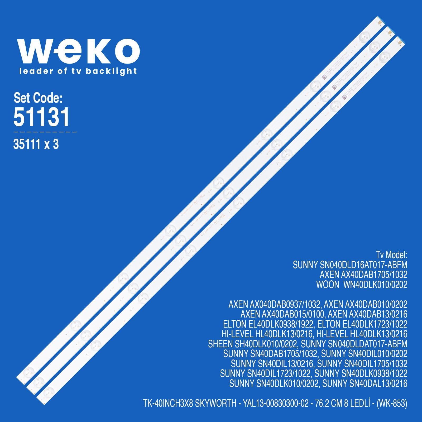 Axen AX40DAB015-0100 40'' 3 Adet Tv Led Bar Fiyatı - Merter Elektronik