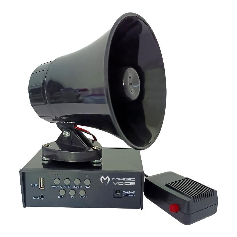 Magicvoice MV-800 USB Mıknatıslı Kayıt Siren Mini Pazarcı Anfi