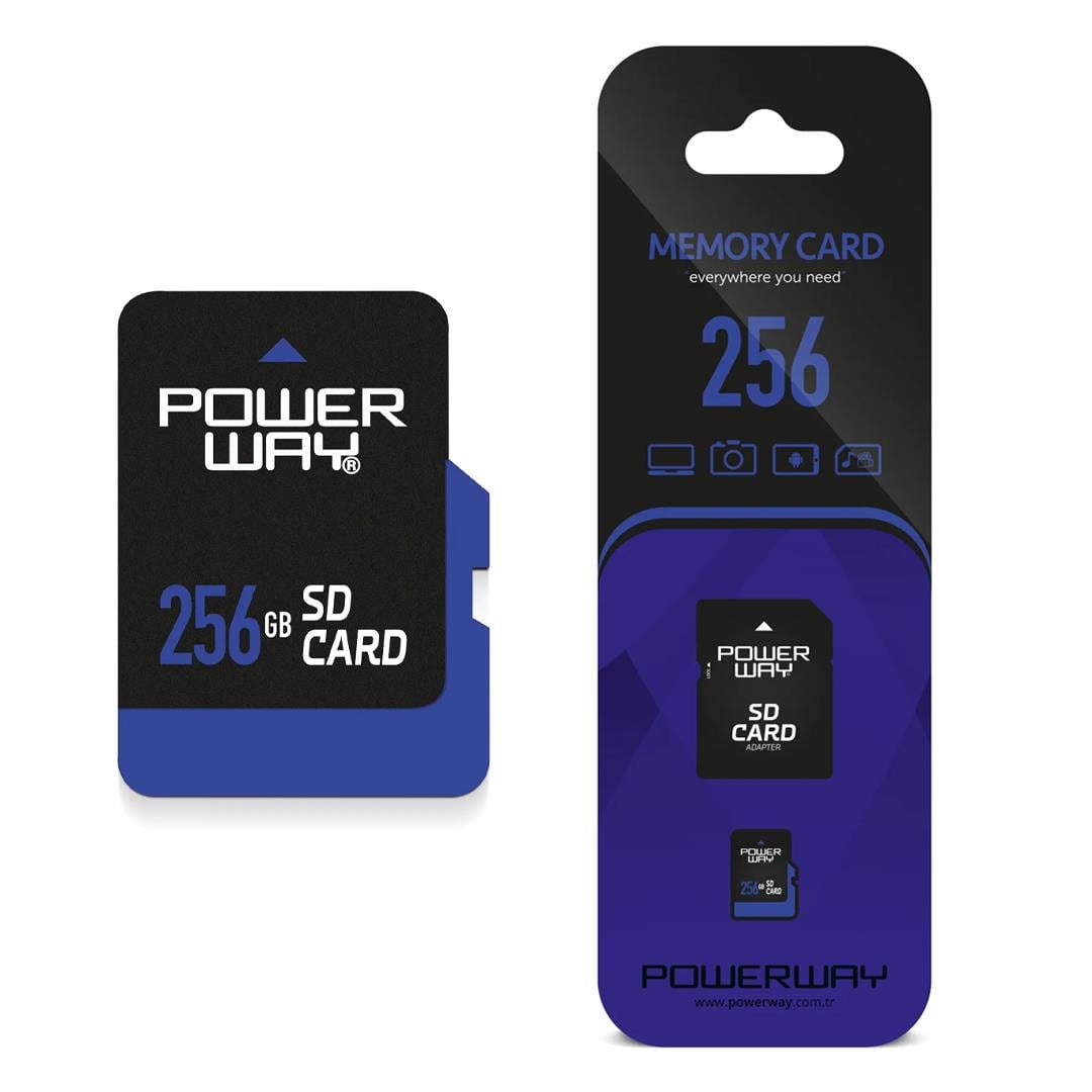 Power D EZ + DVD3枚 PowerWay PWR-256 256GB Micro SD Hafıza Kartı (Adaptör Dahil