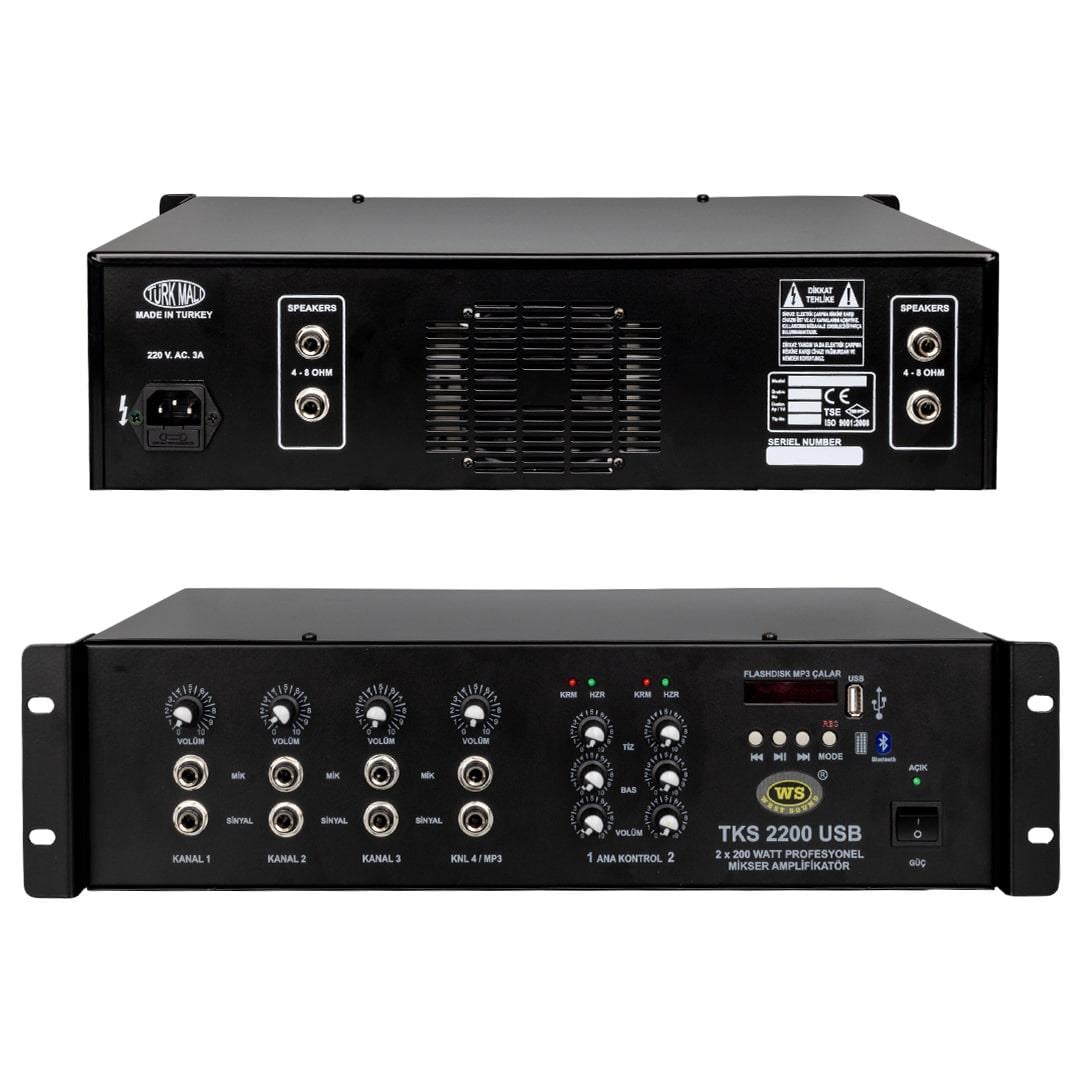 Westsound TKS-2200 2X200 Watt 4 Kanal Stereo Mixer Anfi - Amfi